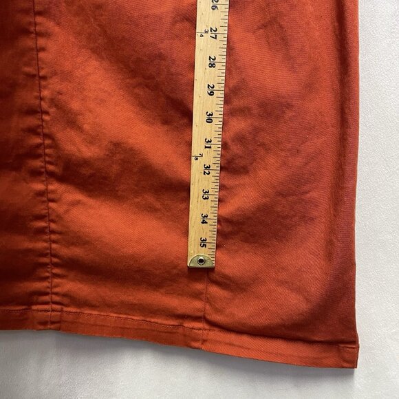 Jessica London Short Sleeve Scoop Neck Tunic Midi Dress Women 22W Rust Back Zip - Picture 5 of 16